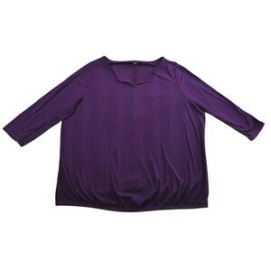 Lane Bryant Women's Purple Quarter Length Sleeve Top Size 22/24